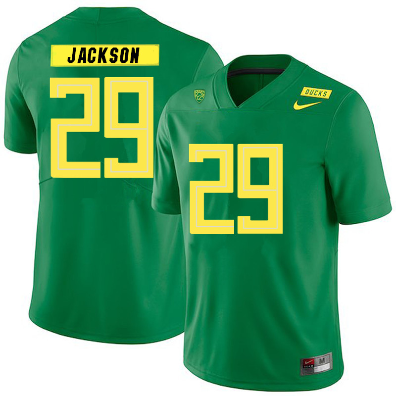 2019 Men #29 Adrian Jackson Oregon Ducks College Football Jerseys Sale-Green - Click Image to Close